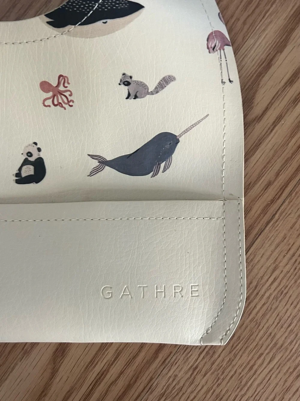 Gathre Vegan Leather Tan Animal Themed Bib